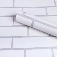 复古砖块白砖墙纸自粘学生宿舍贴纸客厅阳台餐厅店铺背景墙壁纸 地中海砖 中