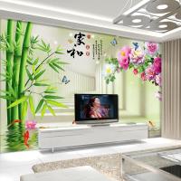 客厅电视背景墙壁纸5D立体壁画现代简约墙布3D墙纸壁布8D卧室大气