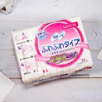 羽根卫生巾日本进口卫生巾无荧光剂棉面日用夜用组合装34片套装