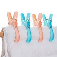 茶花防风夹大号塑料夹子多功能大被夹户外床单被子夹1包4只大号夹被子105001