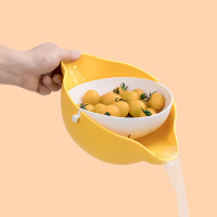 茶花双层沥水篮洗菜篮塑料水果篮洗菜盆洗水果洗菜筐沥水盆菜篮子