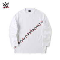 WWE潮牌2019冬季新款男圆领宽松印花长袖套头卫衣T恤上衣潮