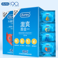 杜蕾斯(Durex) 避孕套激激爽四合一32只 润滑型 标准款 安全套套 男用 成人情趣计生性用品 byt