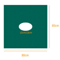 徽珩 cp04 美容纯棉洗手包布中单双层 大洞巾80*80cm 军绿色