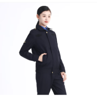 徽珩 城市管理制服新城市物业服装双层工作服套装男女市场街道管理服装春秋执勤服藏青蓝 上衣+裤子女款165 fz-10