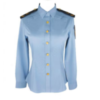 徽珩 城市管理服装新款综合行政服装全棉长袖短袖衬衣夹克春秋执勤服女款长袖衬衣浅蓝 165 fz-17