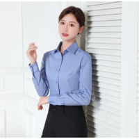 徽珩 城市管理制服新式铁路制服工作服短袖衬衫高铁列车员执勤服 女长袖内穿衬衫 蓝色 165 fz-23