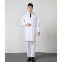 徽珩 社区卫生服务中心医护工作服学生实验室食品厂实验室用全棉医生白大褂 同款 男女长款春秋长袖 l fz-56