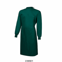 徽珩 连体无尘衣无尘服大褂连体手术室用长袖工作服 洗手衣半包全包 军绿色 均码 fz-59