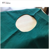 徽珩 美容纯棉洗手包布中单双层 大洞巾 军绿色 YY3