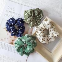 春夏季韩版头绳猪大肠圈发圈 网红ins复古法式橡皮筋扎头绑发带女 C125 布艺孔蓝色