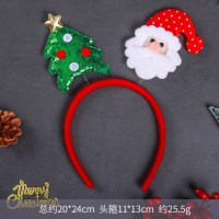 老人树 圣诞节装饰发箍头饰女儿童成年鹿角头箍幼儿园帽子发光发夹小饰品