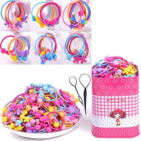 100根不伤发儿童皮筋韩国橡皮筋发绳女孩扎头发圈头绳头饰发饰品