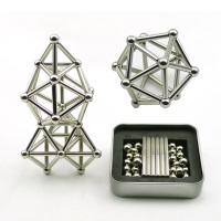 磁力球巴克球魔力磁球 巴克球磁力棒组合套装创意磁铁拼搭积木吸铁石玩具36棒27颗球06