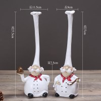 乔迁礼品美式高帽厨师人物摆件家居饰品生日创意蛋糕店酒柜装饰摆设