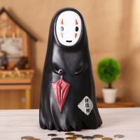 [宫崎骏 原创手工艺品]创意学生礼品千与千寻同款无脸男存钱罐储蓄罐树脂工艺品摆件