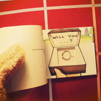 抖音同款浪漫表白求婚藏戒指手翻书动画书翻页书创意戒指盒送女友送男友生日-配戒指