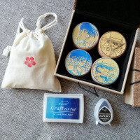 创意礼品 怪盗基德印章 头像 标志 明信片信件邮戳 私人 木质手账印章周边