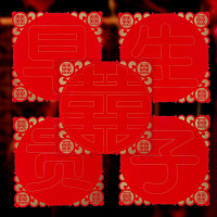 早生贵子模板 婚房布置装饰创意早生贵子模具 压床喜字摆件 早生贵子模板+点胶2卷