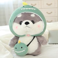 柴犬毛绒玩具可爱秋田犬玩偶小狗狗公仔哈士奇娃娃单身狗抱枕生日女