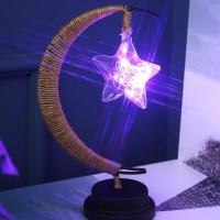抖音网红灯北欧风格星星月亮小夜灯少女心房间卧室网红宿舍浪漫装饰灯摆件