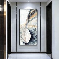 乔迁礼品入户玄关装饰画过道竖版北欧壁画客厅走廊楼梯挂画后现代抽象墙画