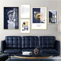 乔迁礼品现代大卫石膏几何抽象艺术挂画简约客厅装饰画ins文艺复古壁画