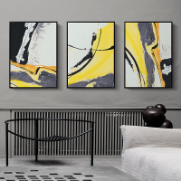 乔迁礼品客厅沙发背景墙装饰画现代简约抽象挂画高档北欧壁画创意玄关三联