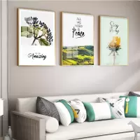 乔迁礼品客厅装饰画沙发背景墙挂画现代简约壁画卧室北欧风格三联画小清新
