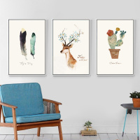 乔迁礼品客厅装饰画沙发背景墙挂画北欧三联画现代简约餐厅卧室墙壁画