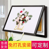 乔迁礼品装饰画免打孔客厅配电箱山水画遮挡新中式总开关电闸盒挂画