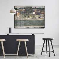 乔迁礼品复古客厅装饰画沙发背景墙画餐厅欧式挂画卧室现代风景三联画