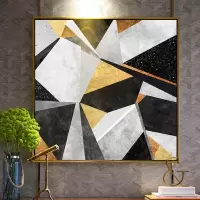 乔迁礼品现代抽象几何装饰画客厅沙发背景墙玄关壁画设计师样板房酒店壁画