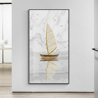 乔迁礼品现代简约玄关装饰画楼梯过道竖版大尺寸挂画客厅一帆风顺轻奢壁画