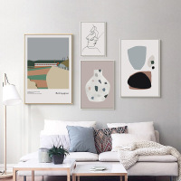 乔迁礼品客厅装饰画莫兰迪色系家居壁画餐厅墙画艺术挂画简约抽象画样板房
