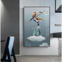 乔迁礼品现代简约玄关装饰画齐天大圣孙悟空卧室过道壁画轻奢艺术客厅挂画