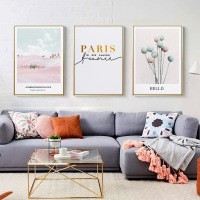 乔迁礼品时光记忆卧室装饰画北欧风房间服装店ins少女心北欧粉色床头墙画