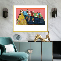 乔迁礼品北欧极简装饰画小众样板房工作室卧室书房咖啡厅挂画床头壁画ins