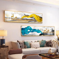 乔迁礼品简约现代动感立体飘带艺术装饰画大气横幅客厅沙发背景墙抽象壁画