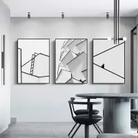 乔迁礼品装饰画北欧极简约挂画现代软装餐厅抽象线条客厅壁画