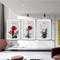 乔迁礼品北欧客厅装饰画沙发背景墙面挂画玄关现代简约床头壁画油画三联