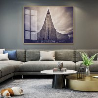乔迁礼品客厅装饰画沙发背景墙挂画时尚摄影建筑现代轻奢北欧餐厅卧室壁画