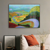 乔迁礼品故乡的田野 David Hockney 霍克尼 世界名画 客厅沙发装饰画挂画