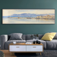 乔迁礼品现代简约装饰画北欧客厅海边风景床头画餐厅卧室横幅挂画