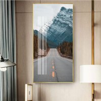 乔迁礼品北欧玄关装饰画现代简约风景客厅壁画过道走廊入户竖版大气挂画