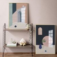 乔迁礼品色家居壁画抽象装饰画文艺复古餐厅客厅玄关挂画后现代简约