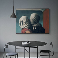 乔迁礼品抽象超现实主义艺术装饰画工作室客厅玄关挂画壁画 玛格丽特