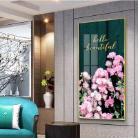 乔迁礼品北欧风格清新绿植物竖长竖版玄关装饰画走廊壁画现代简约客厅挂画