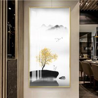 乔迁礼品新中式山水客厅装饰画沙发背景墙玄关挂画中国风风景组合壁画