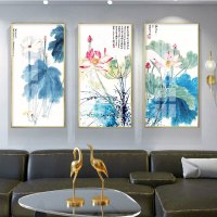 乔迁礼品新中式餐厅玄关装饰画国画墙画客厅走廊挂画壁画水墨画